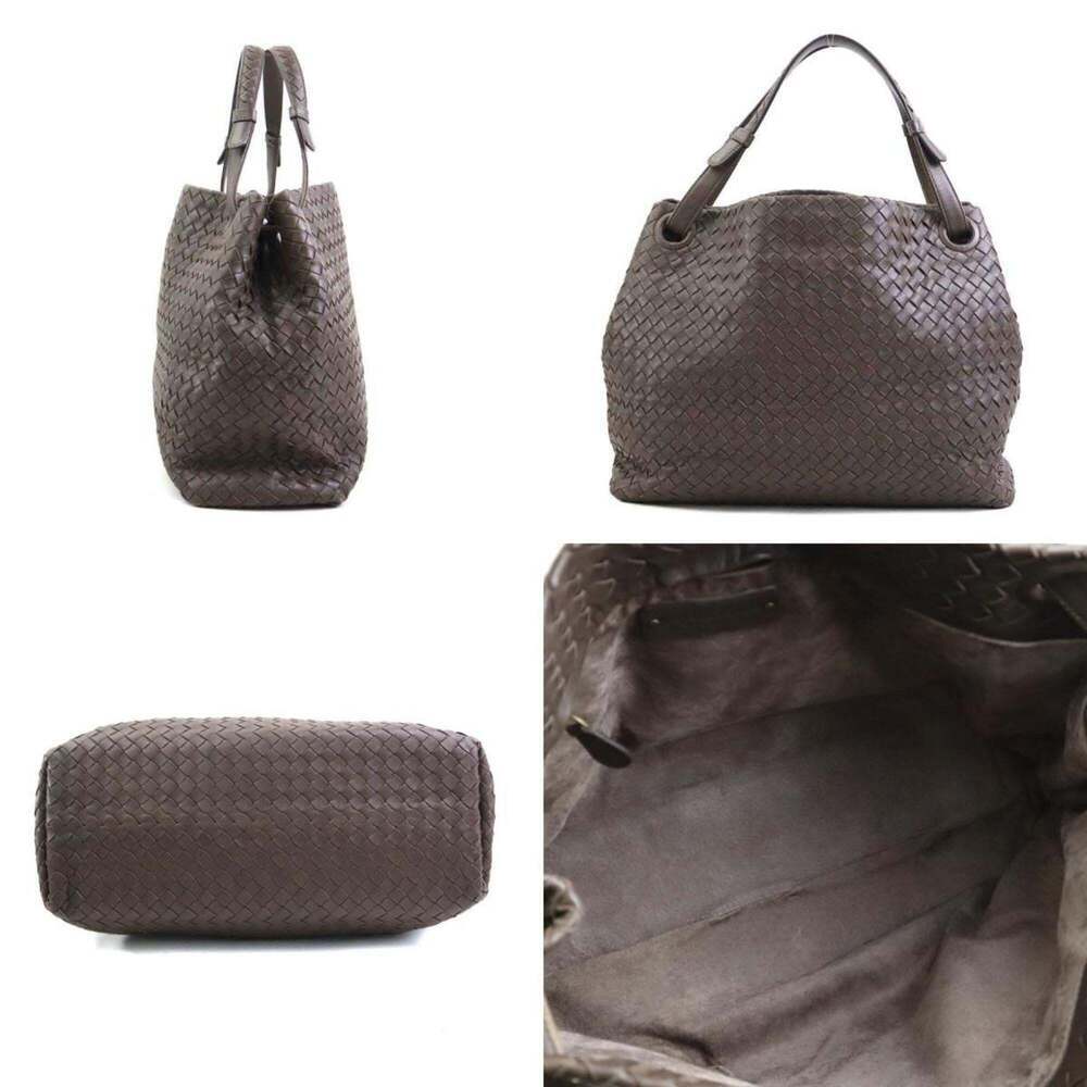 BOTTEGA VENETA Brown Leather Intrecciato Shoulder Bag - Picture 2 of 5
